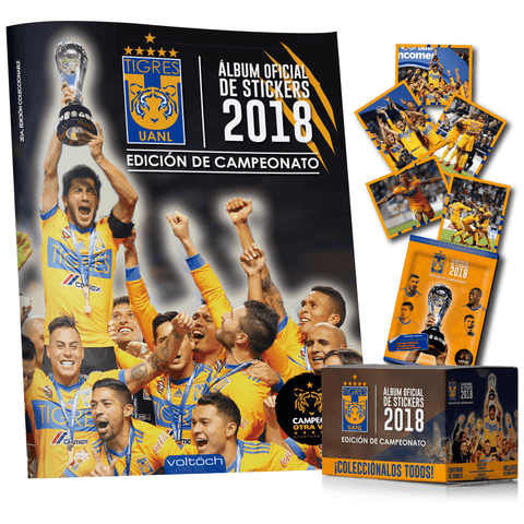 Álbum Oficial Tigres 2018 + Caja llena fácil Álbum Oficial Tigres 2018 + Caja llena fácil