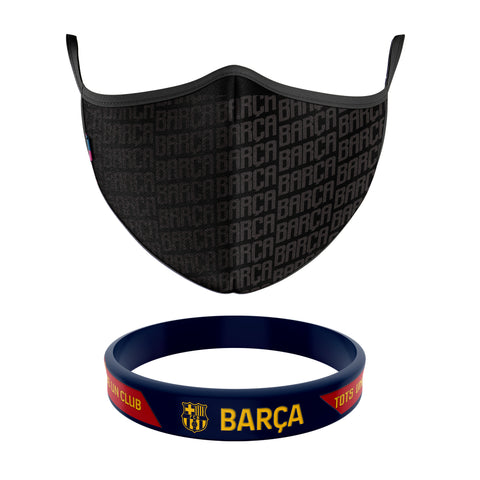 Cubrebocas + Pulsera Barcelona Oficial Cubrebocas + Pulsera Barcelona Oficial