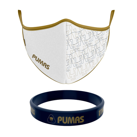 Cubrebocas + Pulsera Pumas Oficial Cubrebocas + Pulsera Pumas Oficial