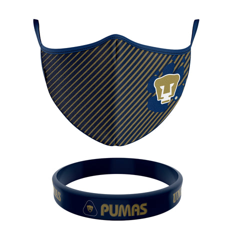 Cubrebocas + Pulsera Pumas Oficial Cubrebocas + Pulsera Pumas Oficial