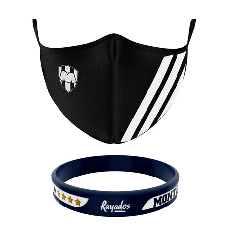 Cubrebocas + Pulsera Rayados Oficial Cubrebocas + Pulsera Rayados Oficial