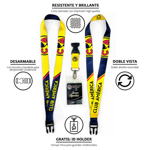 Portagafete América Oficial (Doble vista) Portagafete América Oficial (Doble vista)