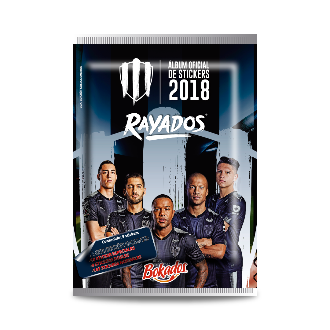 Sobre de Stickers - Álbum Oficial Rayados 2018