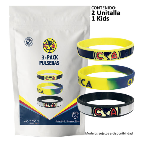 3-Pack de Pulseras América Oficial