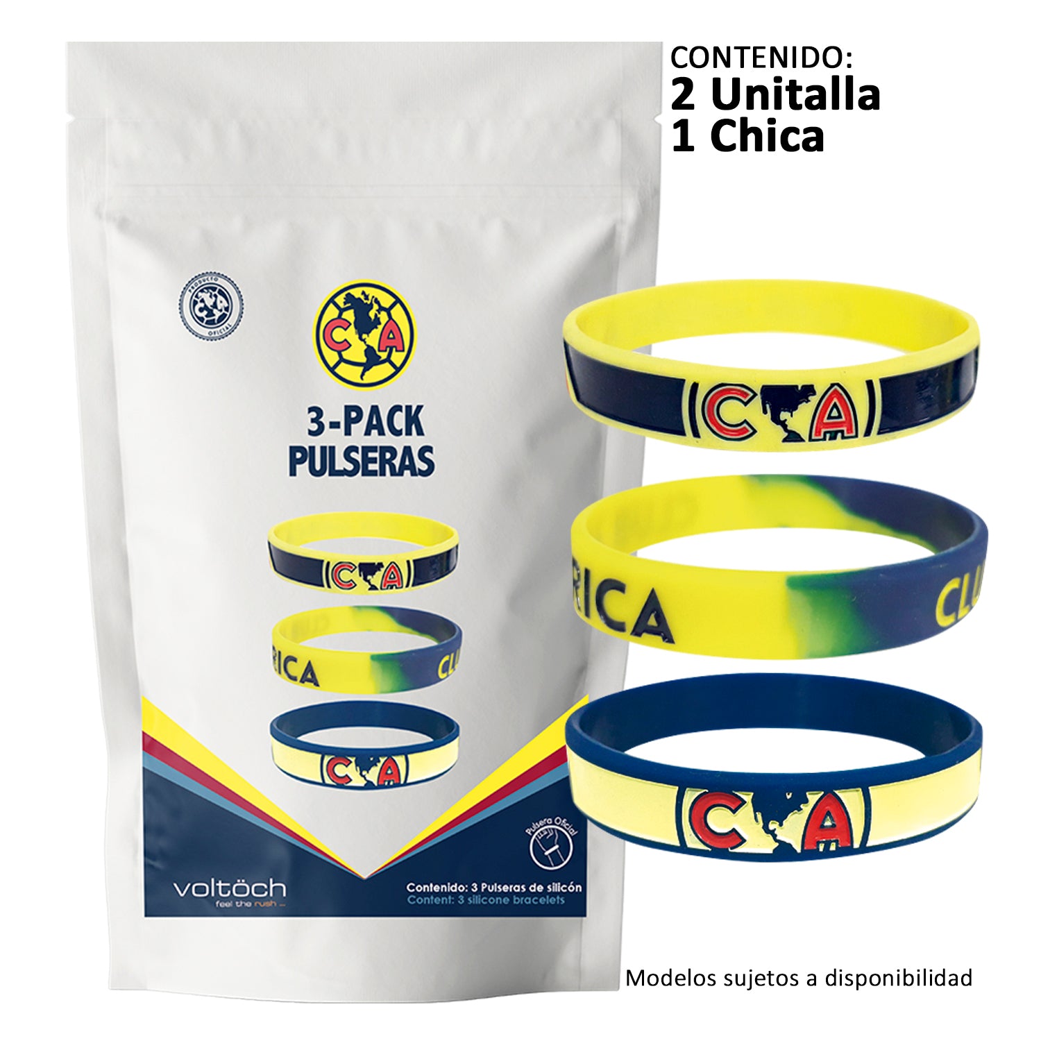 3-Pack de Pulseras América Oficial